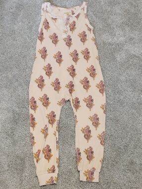 Hugo Loves Tiki Cream & Pink Seahorse Sleeveless Terry One-Piece